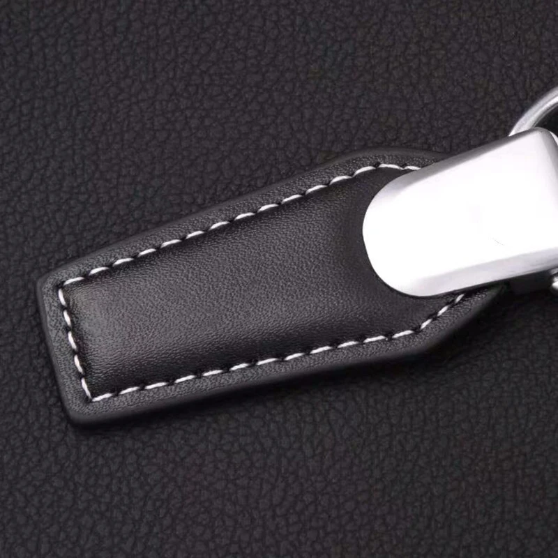 Leather Car logo key rings For Audi Honda Toyota Lexus Mazda Hyundai Peugeot Porsche KIA keychain business key chain ring