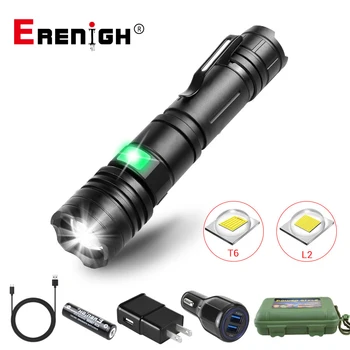 

Zoomable Ultra Bright LED Flashlight T6 L2 LED Waterproof 3/5 Modes Multi-function USB charging Lantern LED Torch 18650 Battery