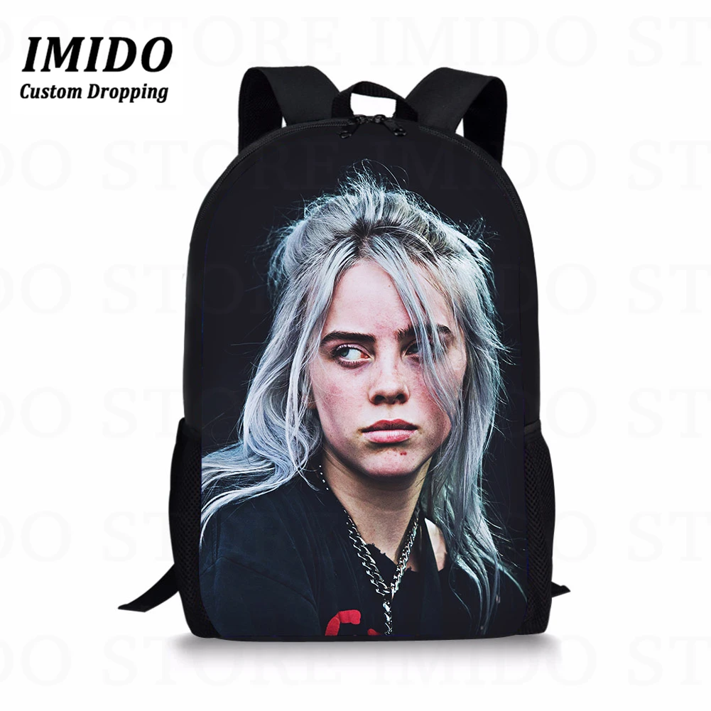 IMIDO, новинка, Billie Eilish, женские рюкзаки, все, что я хотел, с принтом, детские школьные рюкзаки, Студенческая сумка для книг для детей, Mochilas - Цвет: Z