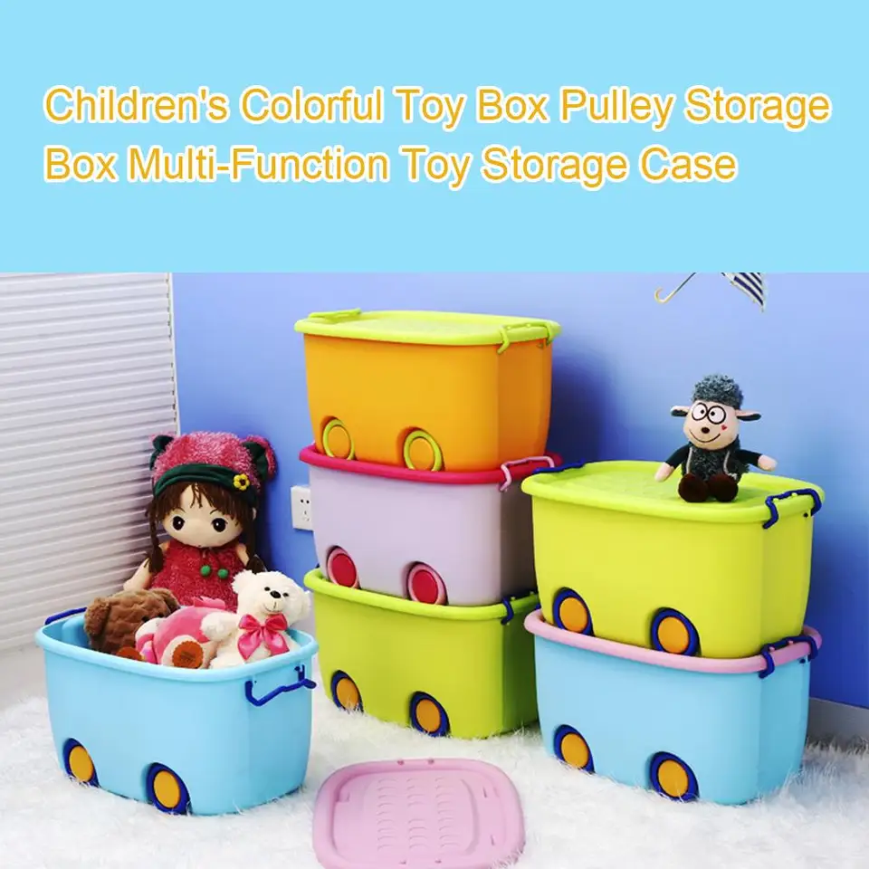 colorful toy storage
