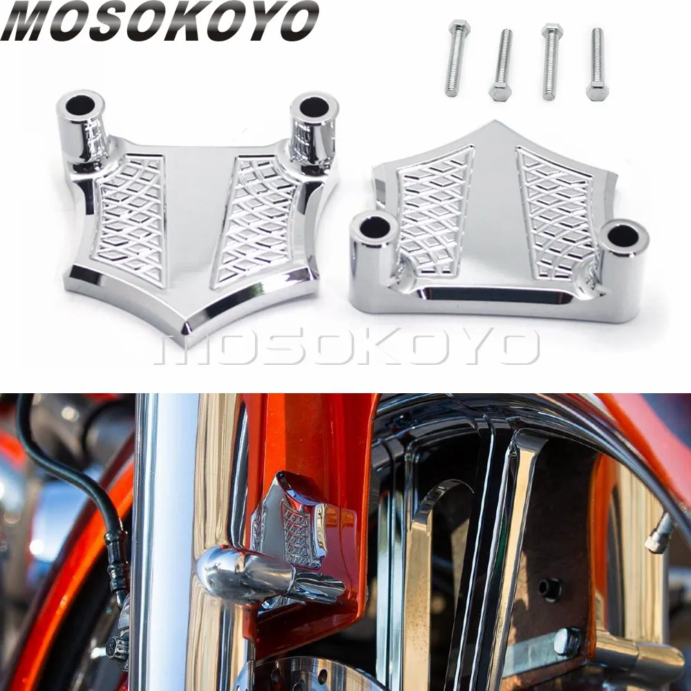 

Кронштейны для передних крыльев Harley 1,25 дюйма, Хромированные Кронштейны для OEM Lowers 21 дюйм Touring 5,50 дюйма, Fender Electra Glide FLHT/FLT/FLHS 84-13