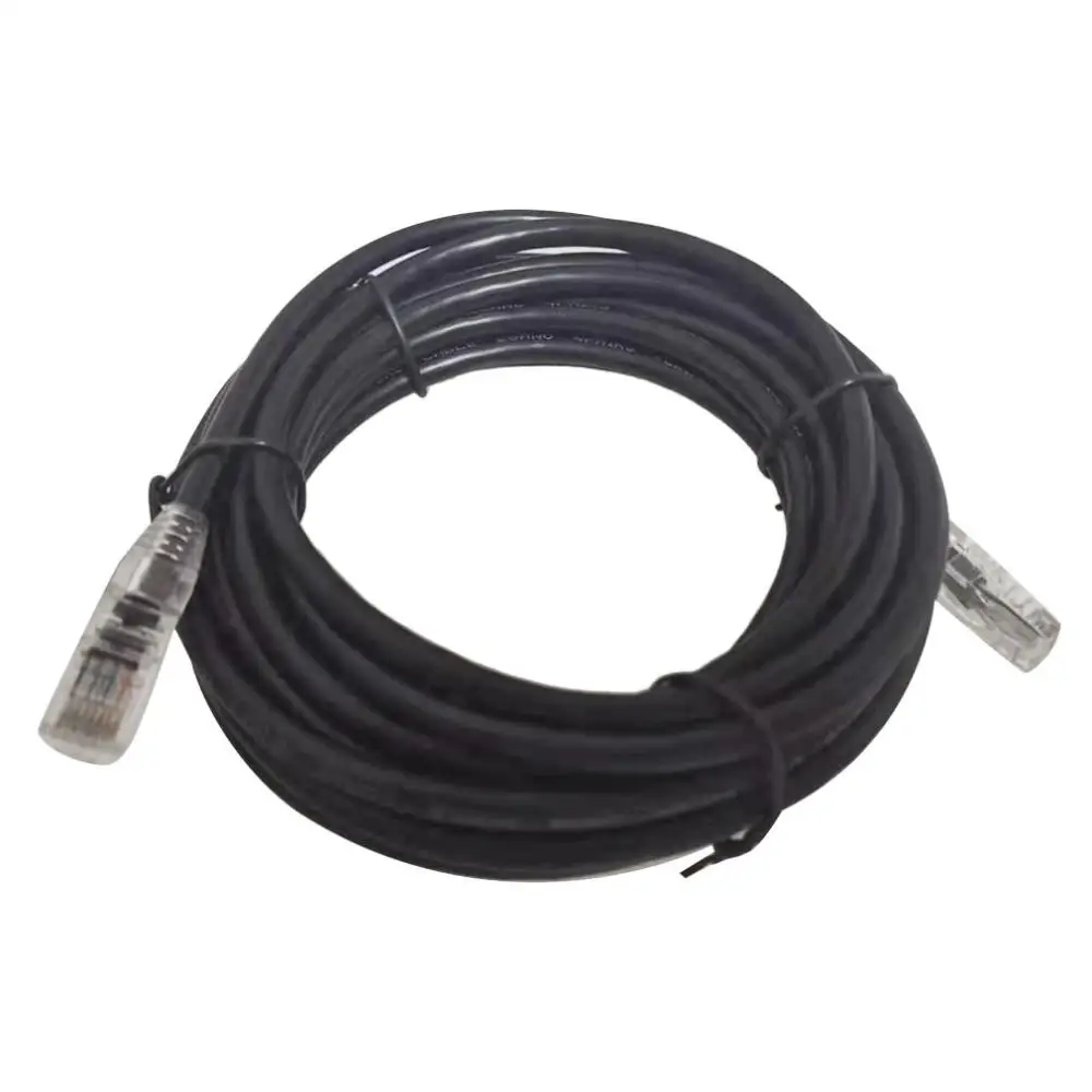 Black Соединительный кабель Ethernet, шесть типов, круглый провод, бескислородная медь, прозрачный, чистый хвост, стандартная линия передачи данных - Цвет: Black