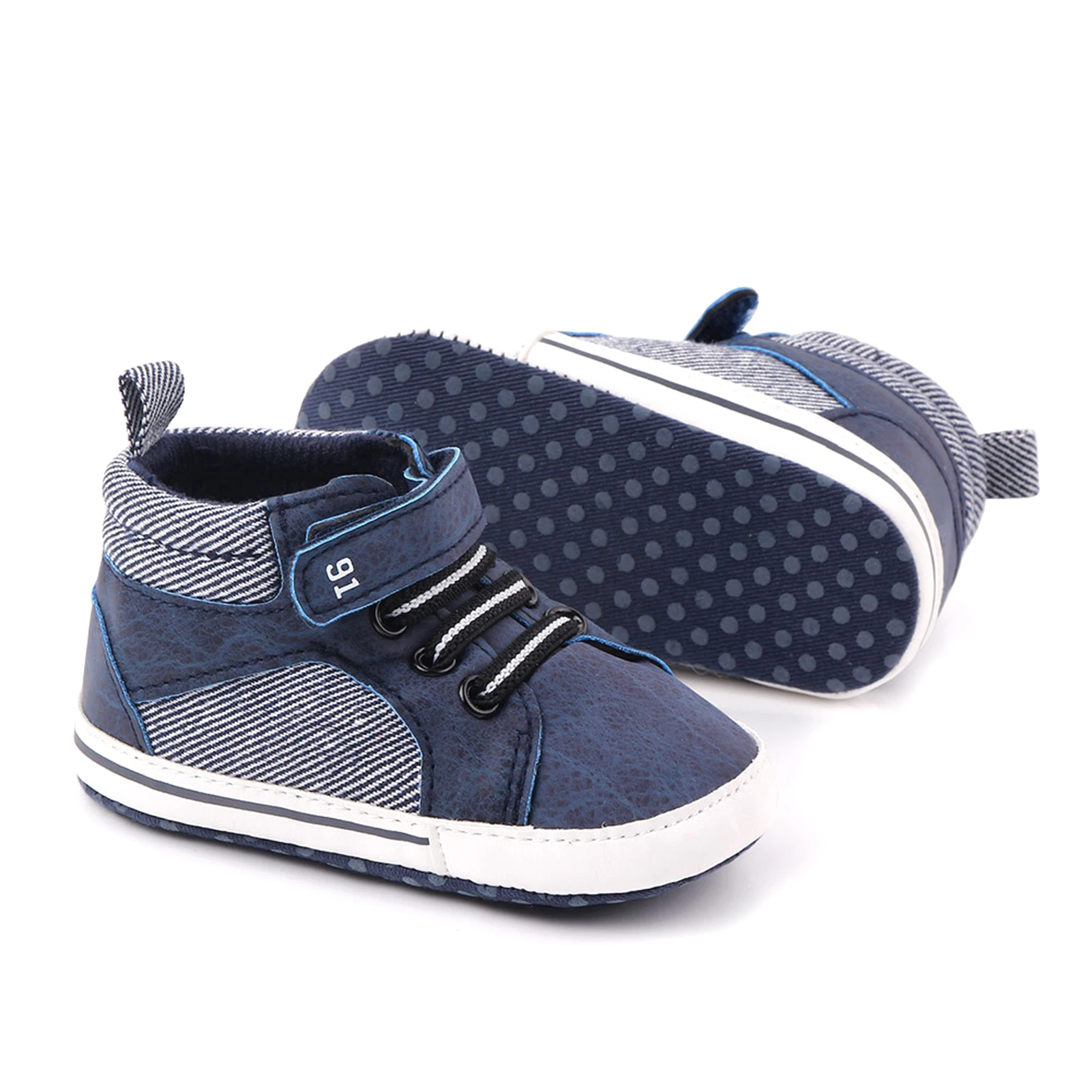 Spring Autumn Sneakers New Baby Shoes Baby Boys Soft-soled Non-slip Mid-high Casual Toddler Shoes For 0-1Y