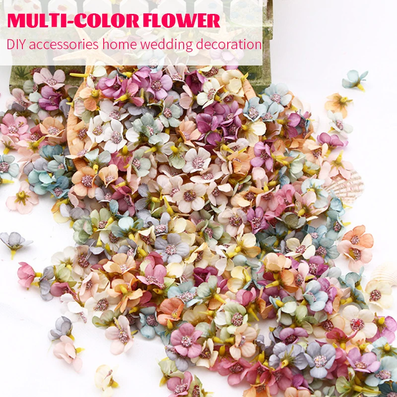 

50/100pc Daisy Flower Head Artificial Flowers for Wedding Bridal Shower Birthday Party Decoration DIY Garland Headdress Ornament