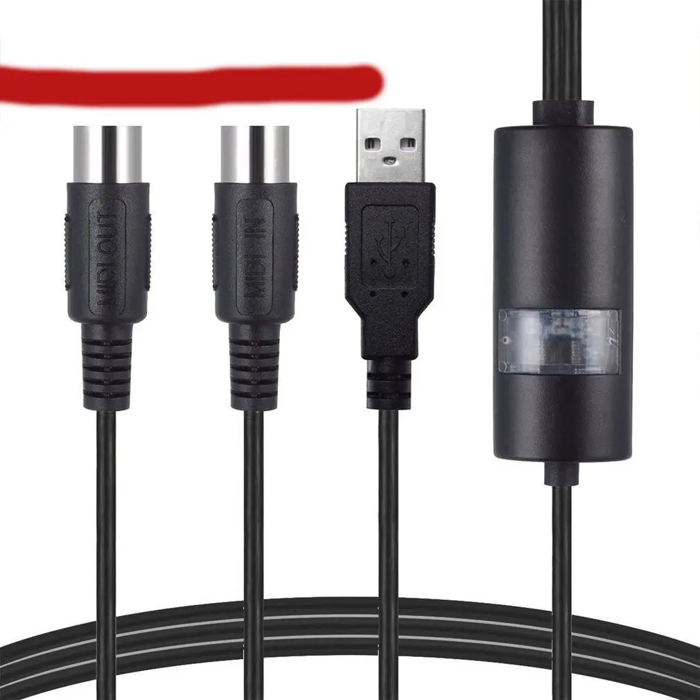 USB to MIDI Interface Adapter Cable Converter For PC Music Keyboard Synth Adapter Windows& Mac iOS 2 Meters