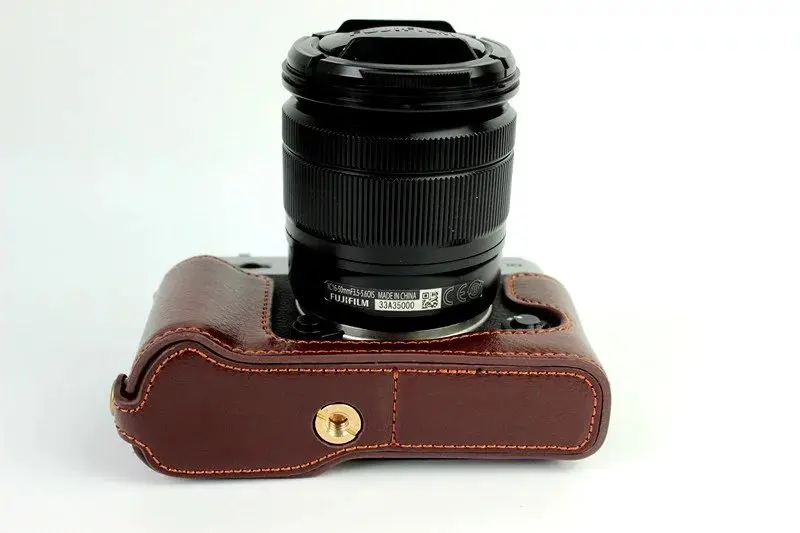 Чехол для камеры из натуральной кожи для FujiFilm Fuji XT10 X-T10 XT20 XT30, кожаный чехол для камеры, наполовину сумка, нижняя крышка, открытая батарея