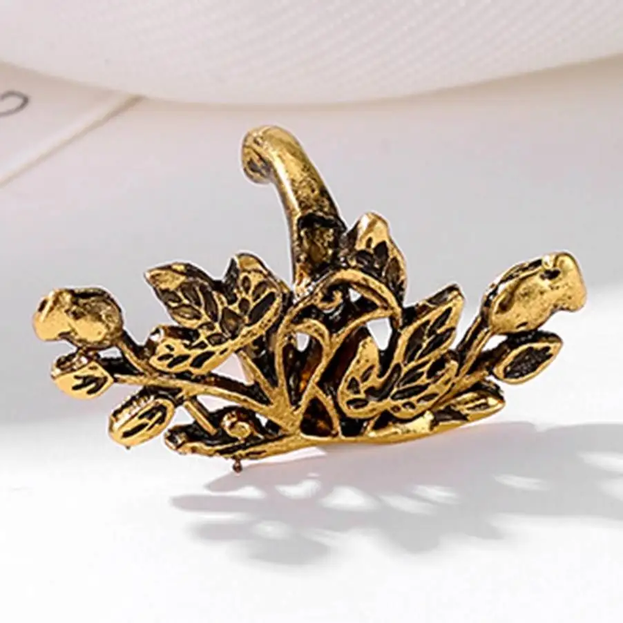 C Gold 1 шт., панк, стальная клипса для ушей, кисточка, цепочка, серьги, крест, подвески, Кафф для ушей, хип-хоп, для женщин, мужчин, серьги, ювелирное изделие, черный, серебряный цвет - Окраска металла: C Gold