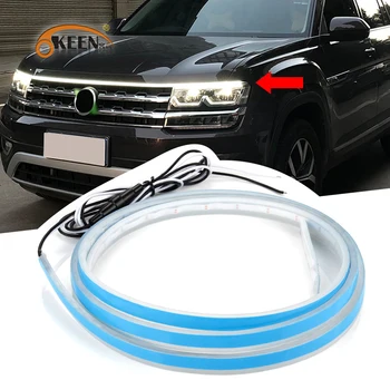 

OKEEN Waterproof LED DRL Strip 180cm Daytime Running Light Flexible Soft Tube Hood Car LED Strip White 12V LED Strip for Car