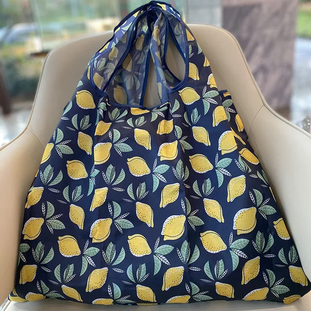 Large Size Reusable Shopping Bag Grocery Bag Oxford Cloth Environmental Protection Bag Travel Shoulder Bag Lady's Tote Bag 11028