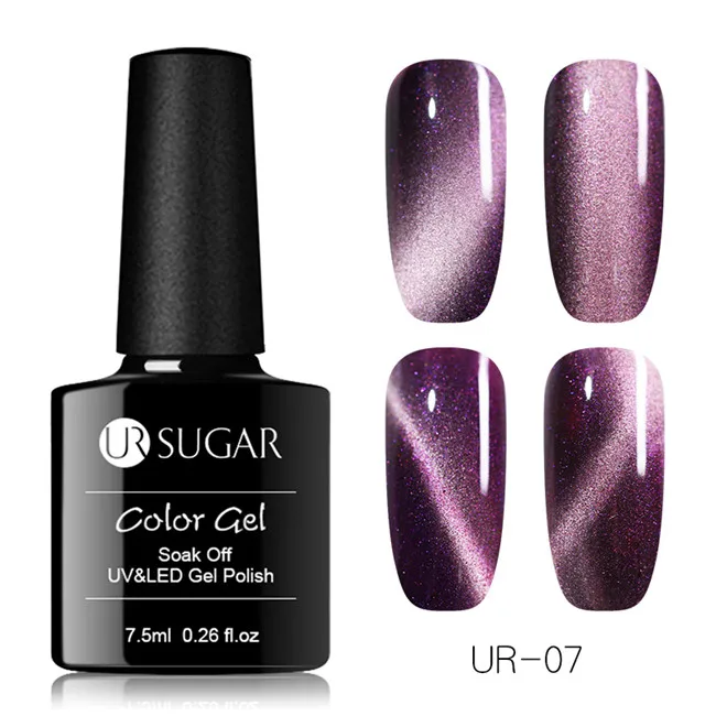 Glitter 7 Ur Sugar 7,5 мл 9D Гель-лак для ногтей с эффектом «кошачий глаз» лак Хамелеон для использования с магнитом УФ Гель-лак 5D Фиолетовый Синий замачиваемый УФ светодиодный Гель-лак для ногтей - Цвет: Glitter 7
