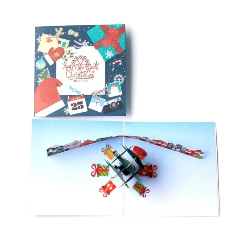  Christmas Tree 3D Pop Up Greeting Cards Wedding Birthday Holiday Postcard Invitations With Envelope - 4.00036E+12