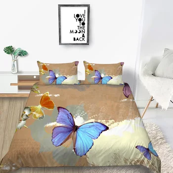 

High End Bedding Set Butterflies Vintage Soft Classic 3D Duvet Cover Queen King Twin Full Single Double High End Bed Set