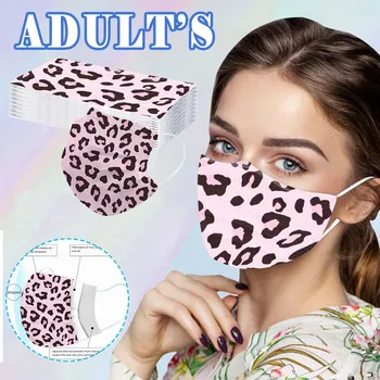 

10-40pcs Adult Three-layer Disposable Printed Breathable Ear Loop One Time Non-woven Large Stock And Send Fast Dropshipping