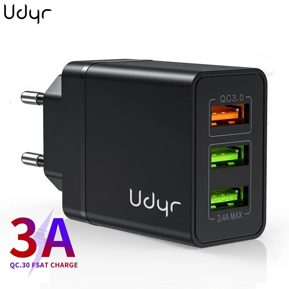 Быстрое зарядное устройство Udyr 3 0 QC 18 Вт USB QC3.0 быстрое настенное для Samsung s10 Xiaomi iPhone