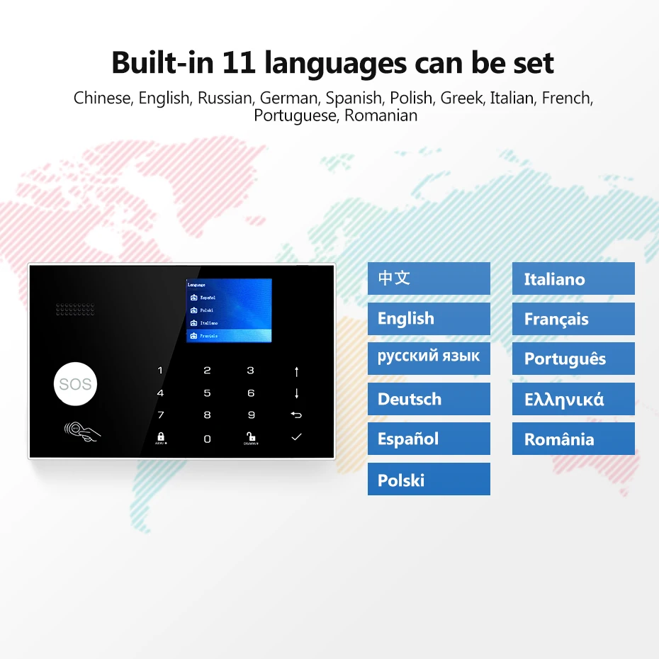 US $62.34 FUERS 4G GSM WIFI Home Security Alarm System 11 Languages Anroid IOS App Remote Control Lowvoltage Remind Alarm