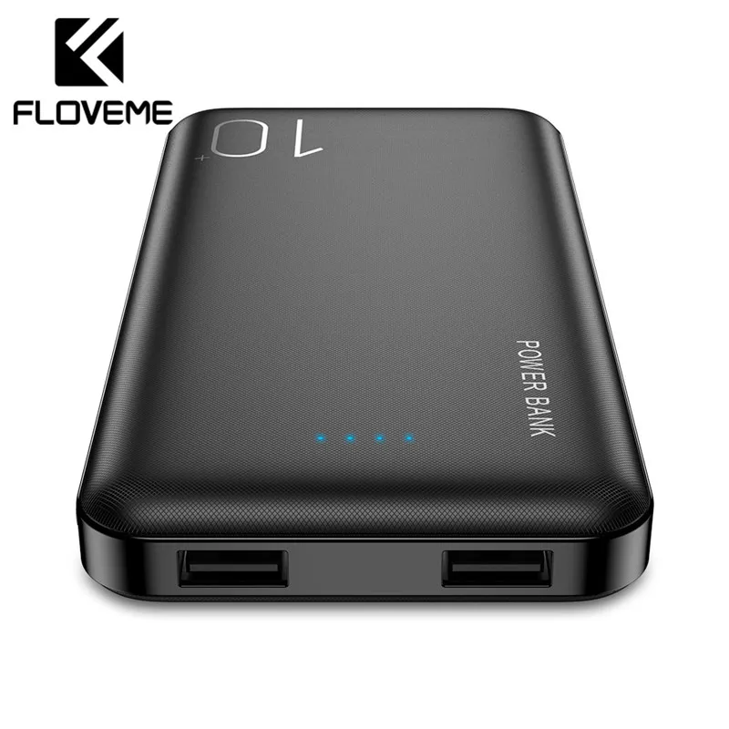 FLOVEME Power Bank 10000mAh For iPhone Xiaomi Powerbank External Battery Pack Portable Charger Mi Po