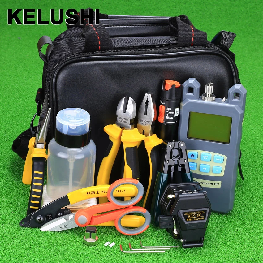 KELUSHI 24pcs Fiber Optic FTTH Tool Kit with FC-6S