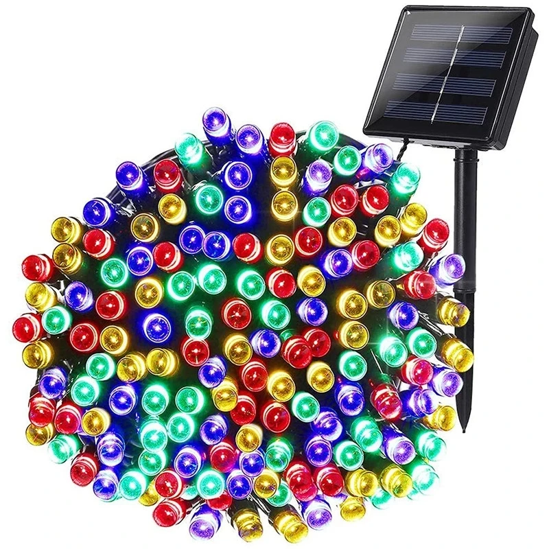 50/100/200 Led Solar Fairy Lights Outdoor Waterproof Street Garland Houses Decorazioni Per Il Giardino Di Natale String Strip Chain