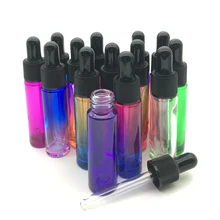 5pcs Glass Dropper Bottle 10ml Pipette Bottle with Pure Glass Pipette Tubes Mini Essential Oil Vial