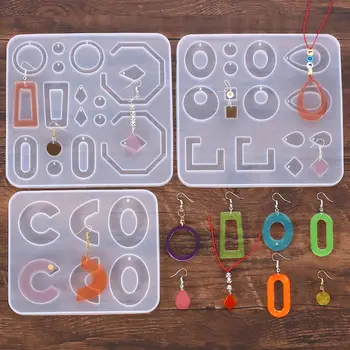 

DIY Crystal Epoxy Resin Mold Geometric Irregular Earrings Pendant Casting Mould Handmade Crafts Jewelry Making Tool