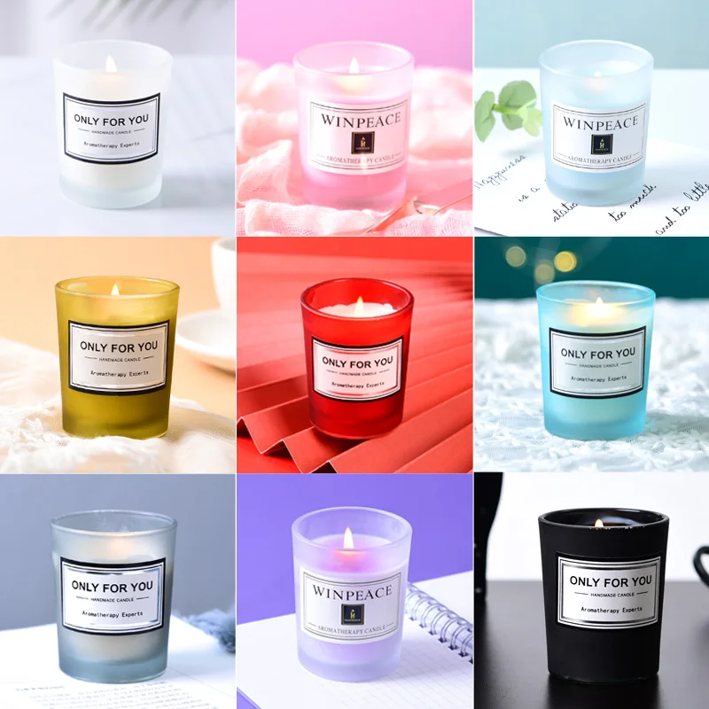 Color Home Birthday Candle Cute Jar Glass Scent Round Wedding Nordic Modern Mini Romantic Decorations Velas Decor BY50CA | Дом и сад