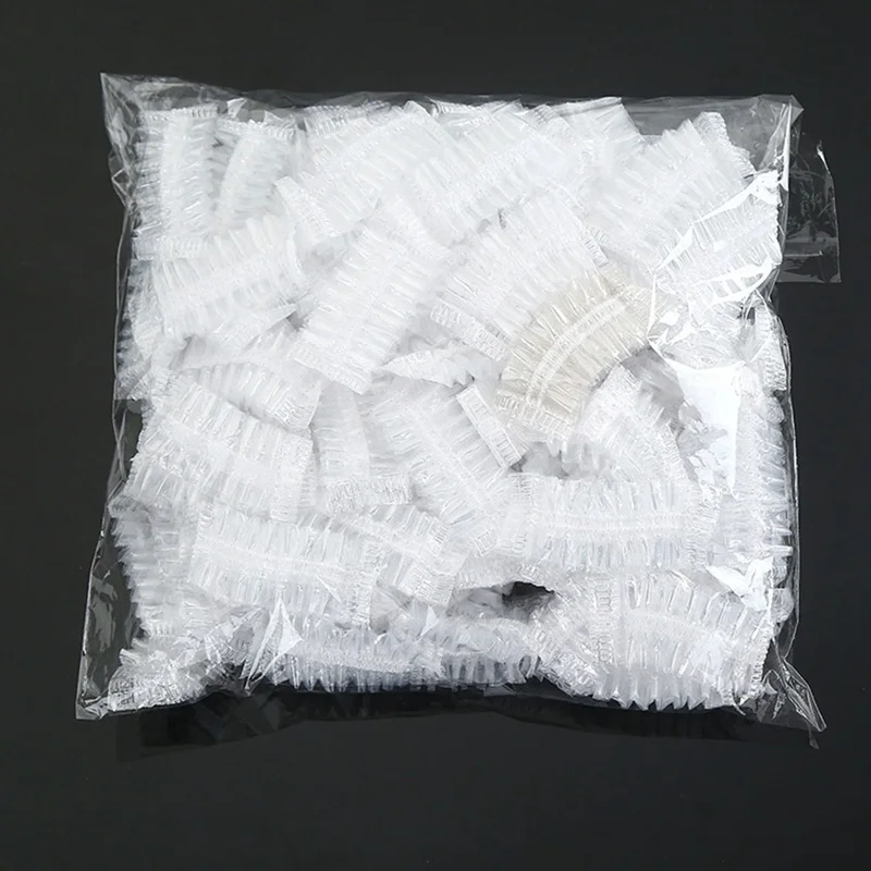 100pcs/lot Disposable Waterproof Earmuffs Transparent Ear Cover Shields Bathing Shower Cap Hair Dye Styling Tool Dropshipping