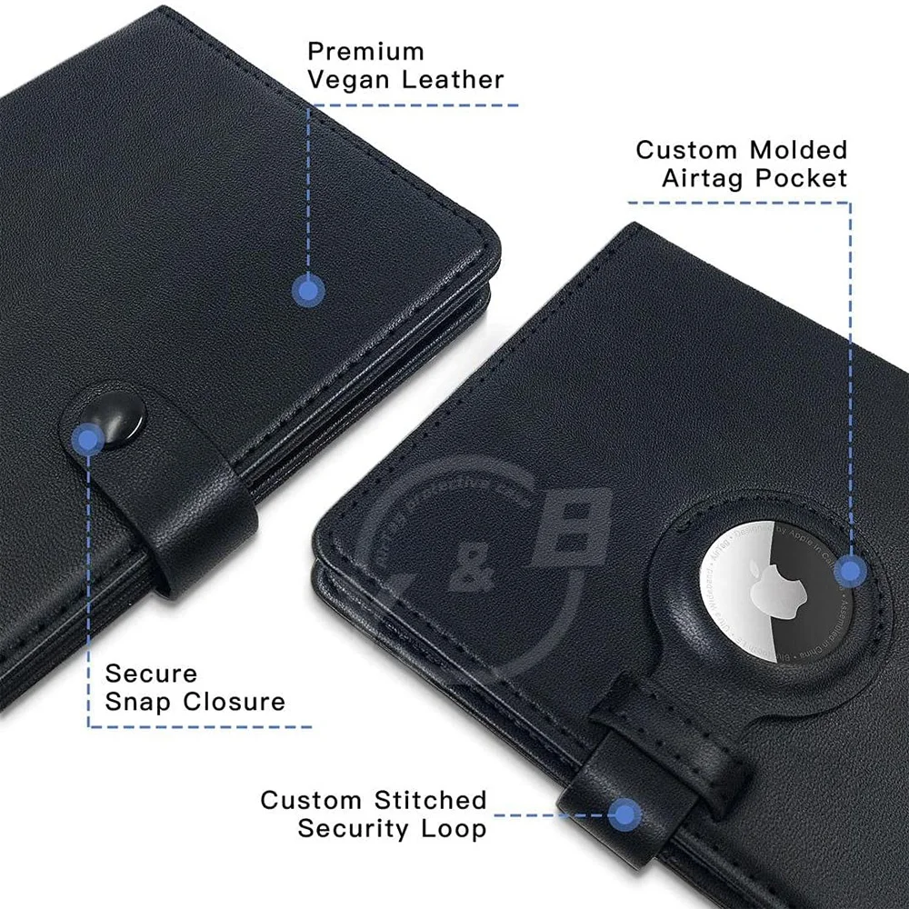 Luxury Minimalist Leather AirTag Passport Holder – trackandtrace