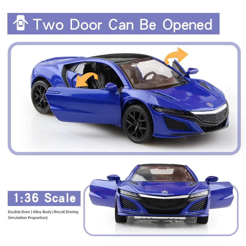 Amazon | ミニカー 1/43 アキュラ ACURA NSX 2017 130R カーボン
