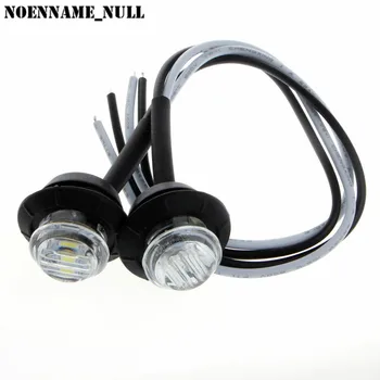 

2X Mini 3/4" Round Side 3 LED Marker Trailer Car Bullet Light Waterproof White #kui