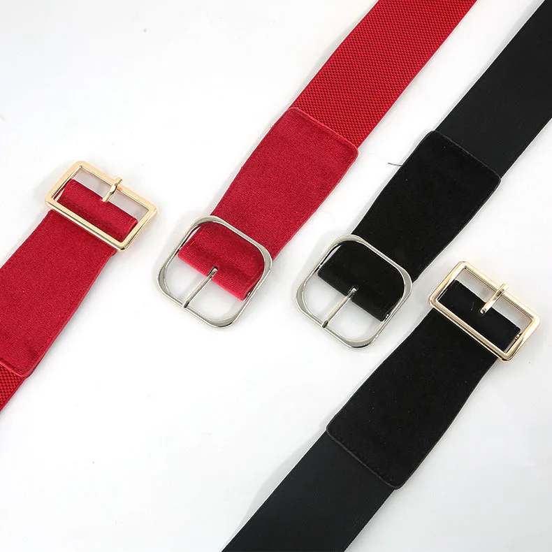 Suede Belts Women\'s Autumn Winter Coat Belts Strong Color Wild Style Waist Band Pin Buckle Wrapped Flannel Vintage Belts