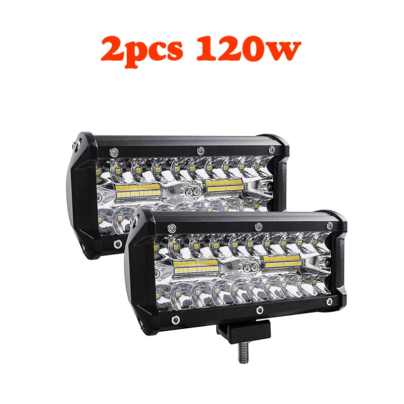 Two piece 120w Светодиодный светильник 120 Вт для внедорожника светодиодный рабочий светильник комбинированный противотуманный светильник s Водонепроницаемый светодиодный светильник для джипа грузовика - Цвет: Two piece 120w