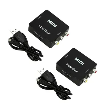 

Mini Composite HDMI CVBS RCA to AV Video Converter Adapter 1080p Amplified Full HD HDMI 1 to 2 Splitter