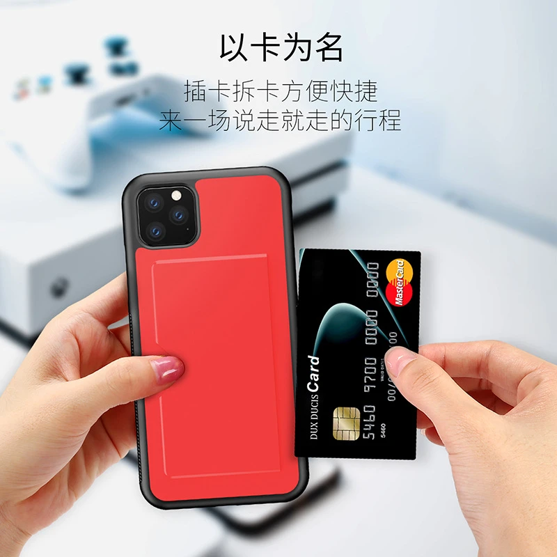 

Youth Fashion Card Holder Case for Apple IPhone 11 IPhone 11 Pro Max Luxury Leather Silicone All-inclusive Phone Cover Business