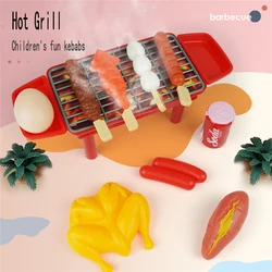 Jouets de Barbecue pour enfants, Simulation de grillades, maison de jeux, four de cuisine, brochettes de Barbecue, cadeau pour filles et garçons 