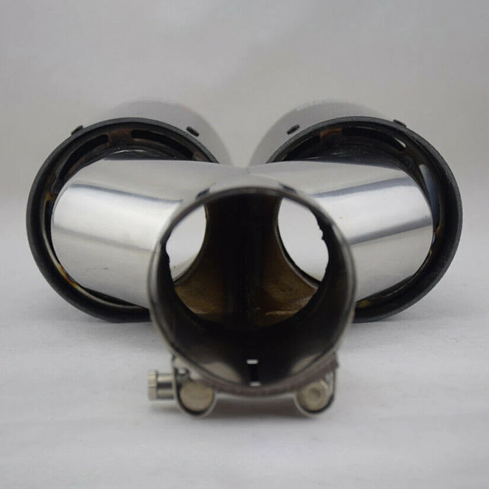

Universal Throat Accessories Exhaust Liner Tail Pipe Rear Styling Muffler Tip Systems Auto Dual Carbon Fiber Straight
