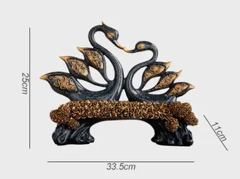 

Resin Europe Modern Simple Swan Home Living Room Creative Couple Crafts Decoration