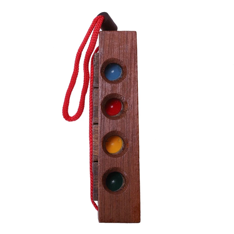 Wooden Color Chess Crazy Four Keychain Burr Puzzles Brain Teaser Toy