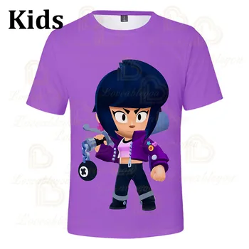 

8 To 19 Years POCO Shelly Kids T-shirt Shooter Game Leon 3D Printed Tshirt Boys Girls Brawling Cartoon T-shirt Tops Teen Clothes