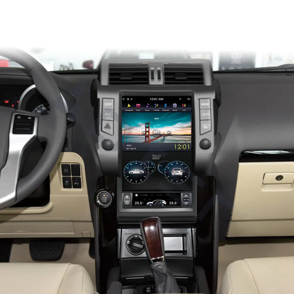 13," Android 8,1 4G ram Tesla стиль Автомобильный gps навигация для TOYOTA LAND CRUISER prado 150 2010-13 Мультимедиа Радио магнитофон