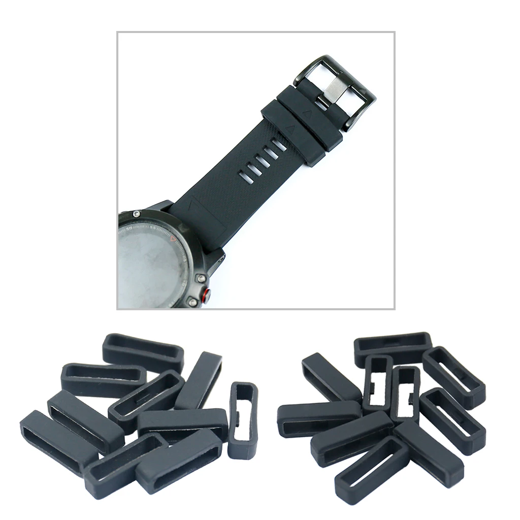 20x Rubber Strap Loop Fastener Rings Replacement for  Fenix 5S/5S Plus