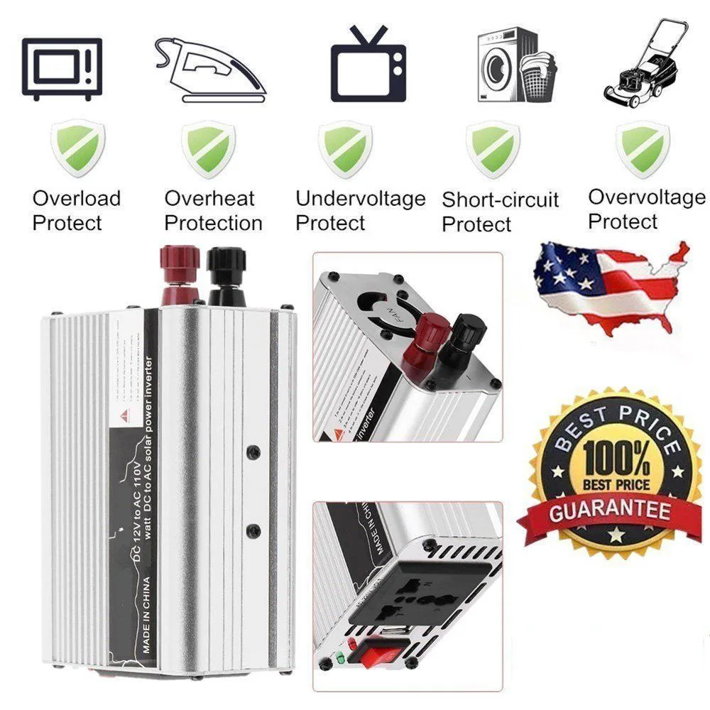 

Solar Power Inverter 6000W Peak 12V DC To 110V AC Modified Wave Converter Car Auto Power Inverter Vehicle Voltage Inverter