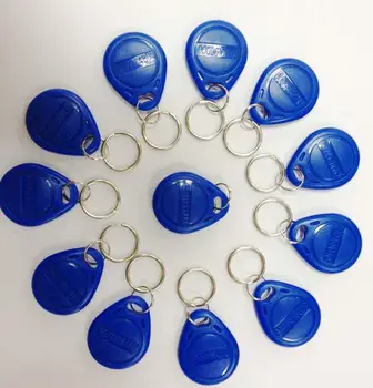 

10PCS/set 125Khz Rfid Key Tag Proximity TK4100 RFID Card Keyfobs Key Fob Access Control Smart Card Blue