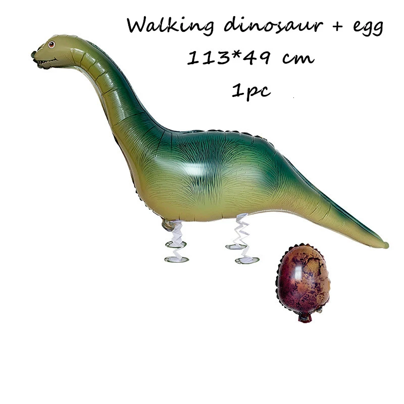 1 шт гуляющий динозавр фольга гелиевые шары мальчики дети ребенок душ лес джунгли животные тематическая вечеринка на день рождения украшения принадлежности - Цвет: Walking dinosaurs
