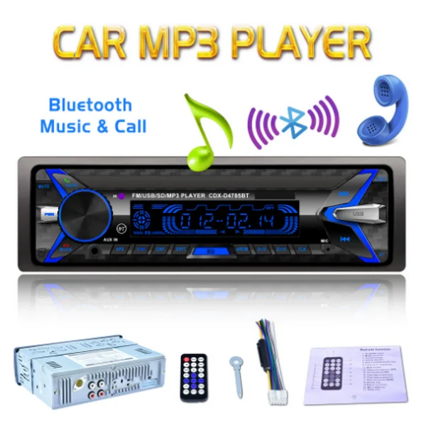 10 шт. Bluetooth Универсальная съемная панель Автомобильный MP3-плеер D4785 аудио плеер Дистанционное управление USB/SD/MMC