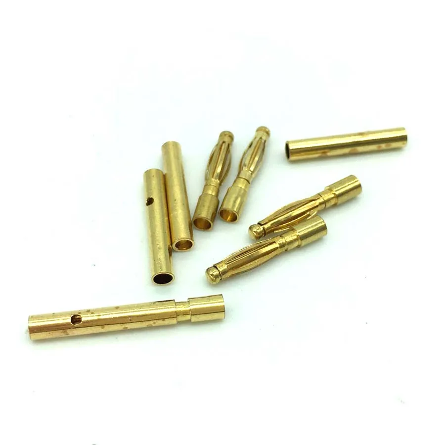 

20 sets 2mm Male Female Bullet Banana Plug Gold Plated Banana Plugs Connector Kits for RC Battery Parts Head