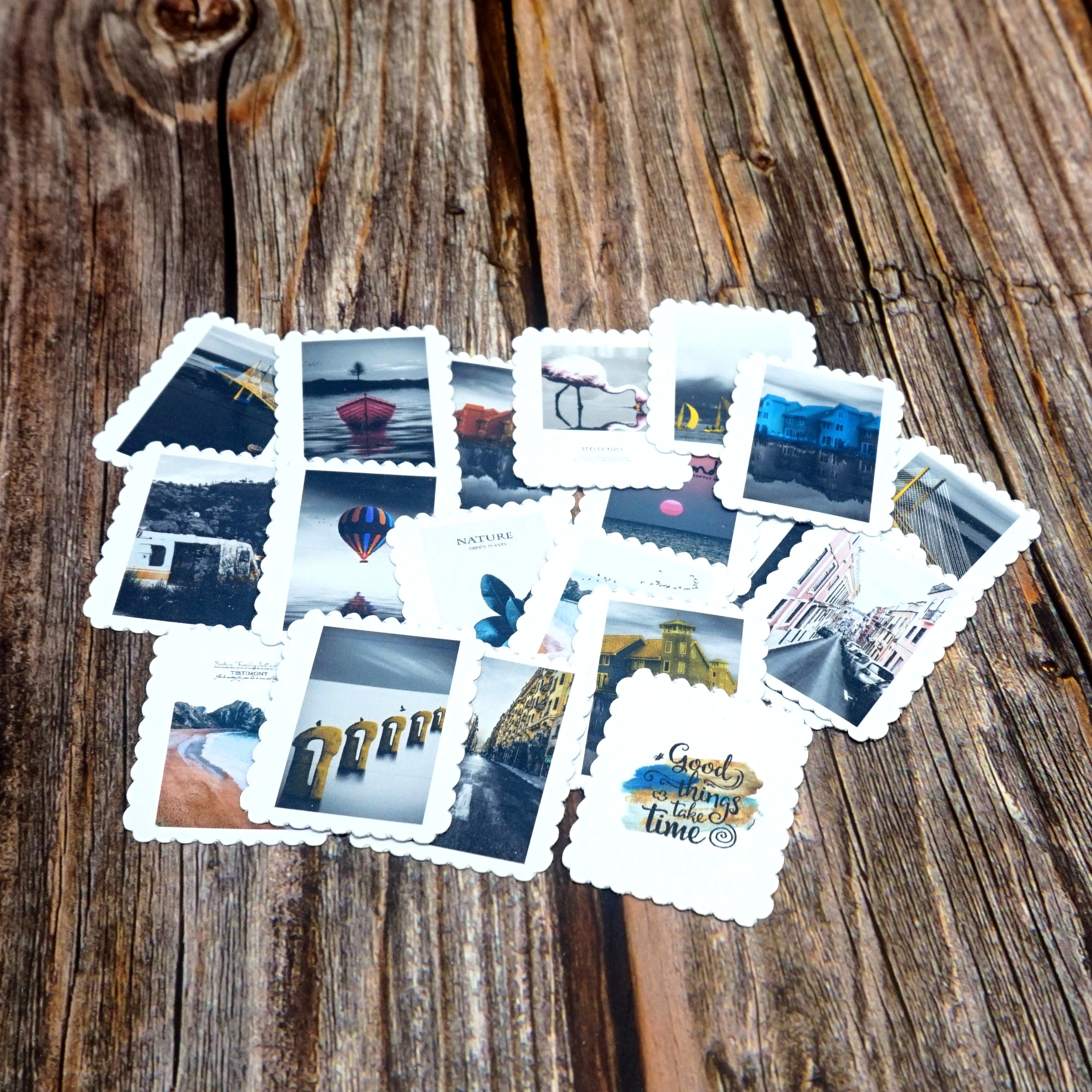 

22PCS Scenery Waterproof Stickers Scrapbooking Decorative Stickers Diary Album Planner Journal Sticker Students Gift Stickers