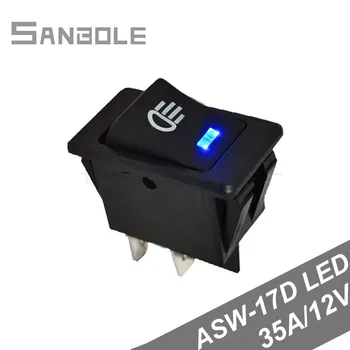 

Modification of automobile Rocker switch ASW-17D LED Headlight switch 12V 35A Fog lamp switch Five colors (10pcs)