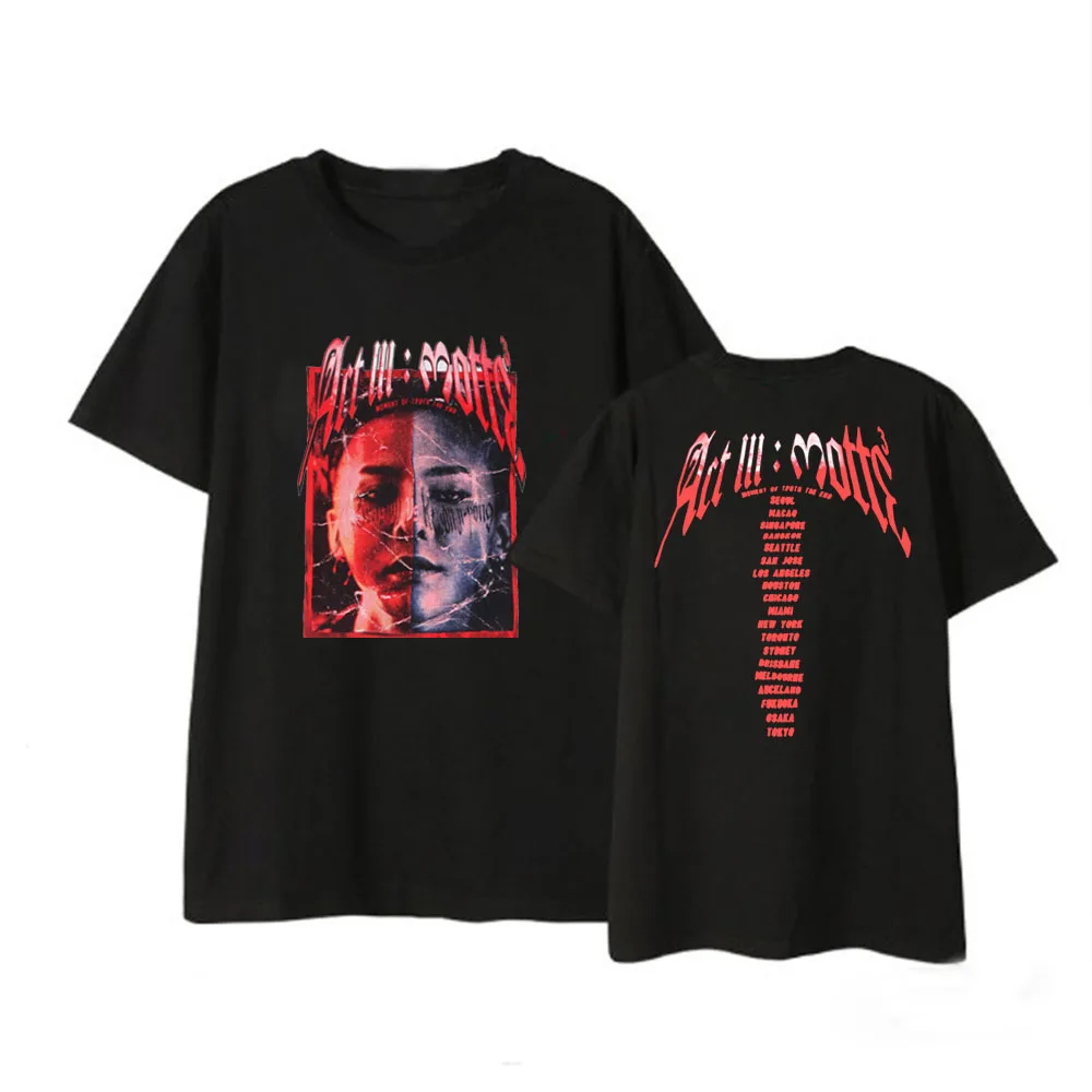 BIGBANG Kpop GD футболка g-dragon Hop футболка с коротким рукавом летняя одежда harajuku мужские и женские футболки, топы