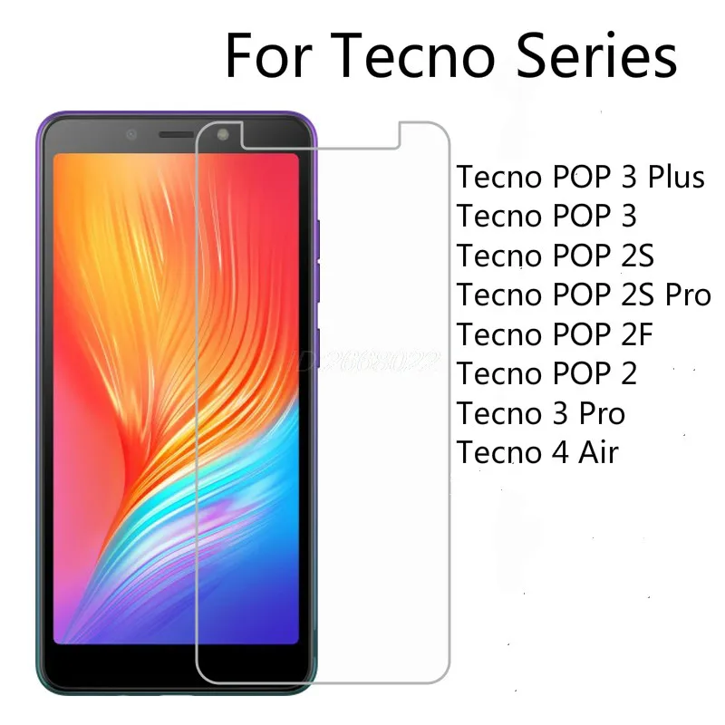 2 шт. чехол из закаленного стекла для Tecno POP 2F 2S Pro 3 Plus Защитная пленка 4 Air защитная