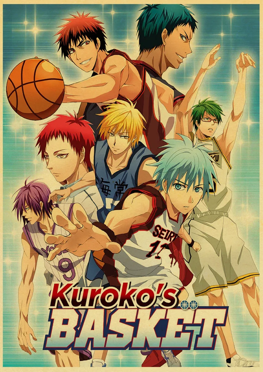 V6342 Kuroko no Basuke Team Characters Basket Anime Decor WALL